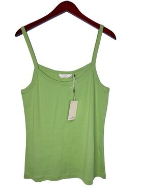 TOMMY BAHAMA NWT Cotton Strap Tank Top in Green Size Large